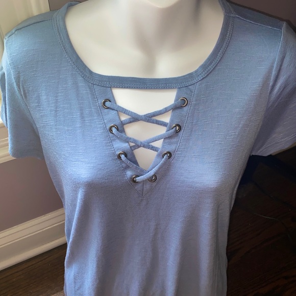 NWT Harmony & Balance Lace Up Athleisure Top, M - Picture 1 of 7